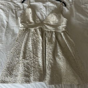 Cream and Gold Dress